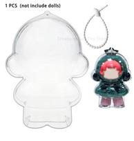Acrylic Protective Case For Skullpanda Winter Symphony And Impressionnisme Series Transparent Case Cover Box With Silicone Strap No doll white