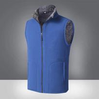 Men's Winter Fleece Shawl Vest - Warm Plush Outerwear 2XL (150-160 lb)