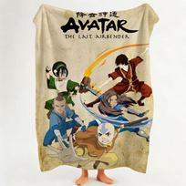 Comic A Avatar The Last A Airbender Throw Flannel Throw Blanket Suitable for Sofa Living Room Bedroom 75cmx90cm beige