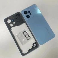 For Redmi Note 12 4G Phone Housing Middle Frame Battery Back Cover Case Panel Lid Rear  Camera Lens SIM Card Tray mėlyna