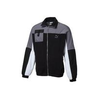 Puma Polo Fleece Jacket Men Outerwear Black 596731-01 XS gray