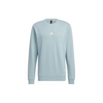 Adidas China Bos Sweatshirt With Brand Logo Print Crew Neck Pullover Long Sleeve Unisex Tops Teal IB2754 M