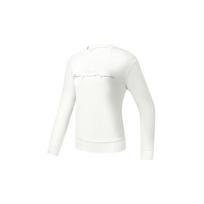 FILA Athletics Solid Basic Crew Neck Simple Sports Knit Pullover Long Sleeve Sweatshirt Women sweatshirt Egrets-White A11W311203F-WT M white