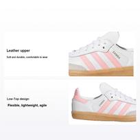 Adidas Samba OG C White Semi Pink Spark Kids Sneakers Cloud-White Gum JP5484 33