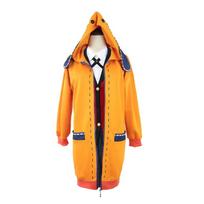 Anime Kakegurui Aistringas Lošėjas Cosplay Kostiumas Runa Yomozuki Cosplay Geltonas Džemperis Paltas Švarkas XXL orange