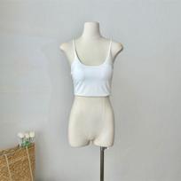 New Summer Comfortable Suspender Vest Women's Clothing with Chest Pad Inner Wear and Versatile Sleeveless Base Shirt One Size