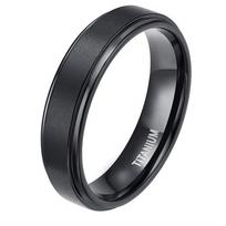Tigrade 4/6/8/10mm Juodas Titano Žiedas Vyriškas Šlifuotas Vestuvinis Žiedas Moteriški Sužadėtuvių Žiedai Sidabrinės Spalvos Bague Femme žiedas papuošalas 4 gray