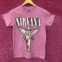 „Nirvana In Utero Live 93 Rock Tour Dates“ grunge grupės marškinėliai S 3XL pink