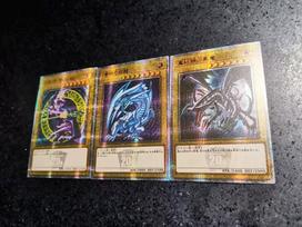 3pcs/kit Yu-gi-oh! Blue-Eyes White Dragon Self Control Collect Signature Trading Flash Card Animation Animation Design Present plaything
