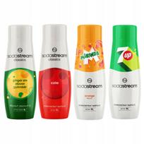 SODASTREAM Cola + Mirinda + 7Up + Ginger Ale syrups for soda fountain 4 pcs.