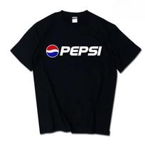 Summer New Trendy Brand INS Pepsi Cola Joint Tshirt Sprite CocaCola UNISEXs and Womens Loose Cotton Couples Short Sleeves L