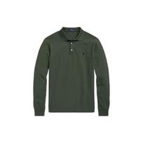 Polo Ralph Lauren Slim Fit Solid Color Logo Embroidered Long Sleeve Polo Shirt Men tops Green MNPOKNI16822301 M