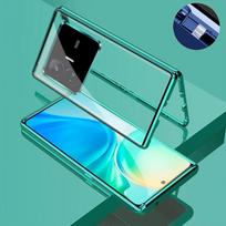 Case for realme GT Neo 5 6 SE with Double Sided Tempered-Glass & Metal Frame Phone Bumpers Full Lens Protection Cover for realme GT Neo 6 SE žalia