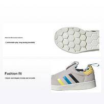 Adidas LEGO X  Originals Superstar 360 Non-Slip Durable Low-Top Kids Sneakers Kids Sneakers Beige IF2919 33