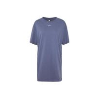 Nike Embroidered Swoosh Logo Sports Casual Round Neck Short Sleeve Dress Women Dresses Deep-Purple CJ2242-491 XS