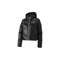 Puma Classics Shine Down Logo Hooded Down Jacket Women Jacket Black 599144-01 S black
