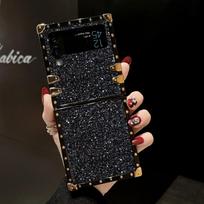 Samsung Z Flip7 Light Luxury Glitter Case: Full Coverage, Anti-fall, Flip5 Compatible, Square Design. Flip7