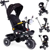 Vaikiškas triratukas su besisukančia sėdyne ir stūmimo rankena, juodas ECOTOYS
