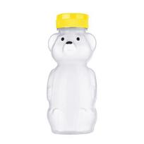 230ml Plastikinis meškiuko formos puodelis su atverčiamu dangteliu Mini meškiuko formos indelis Tuščias kavos, alaus, gėrimų, sulčių, saldainių, pieno laikymo ir dozavimo indas Without Straw geltona