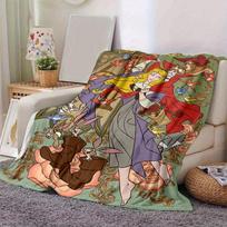 1pc Disney Aurora Sleeping Beauty Home Decorative Throw Blanket Soft Coverlet for Couch, Bed, Car, Travel, Camping 80cmx120cm