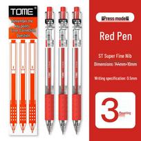 TOME Red Click-Action Student Grading Gel Pen with High-Performance ST Nib 0.5 mm