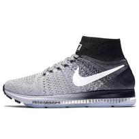 Nike  Zoom All Out Flyknit Wolf Grey Women Sneakers White-Black 845361-003 38 gray