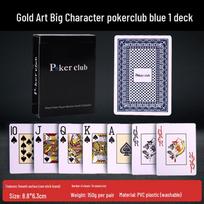Gold Art 606 Waterproof Texas Hold'em Poker Cards, Large Font, Durable and Washable red