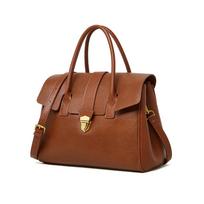 Hifashi Vintage Cow Genuine Leather Large Tote Handbags For Women 2026 Luxury Designer Office Satchel Shoulder Crossbody Bags šviesiai ruda spalva