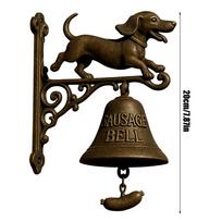 Witch Bell Wind Chimes Witch Iron Broom Door Hanger Hanging Decorations Dachshund Dog Door Chime