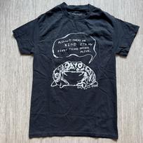 GET SOME SLEEP Frog Tee Shirt ITS MY FIRST TIME BEING ALIVE Black Adult S Crew M