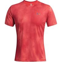 Under Armour UA Vanish Elite Logo Tie-Dye Print Breathable Crew Neck Training T-Shirt Men Tops Red 1383669-814 XXL red