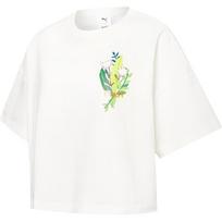 Puma X The Beast Printed Sports Crew Neck Short Sleeve T-Shirt Women Tops White 533988-02 L white
