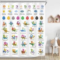 Ocean Cartoon Animal Shower Curtain Pirate Hat Dolphin Sailing Starfish Nautical Polyester Kids Shower Curtains Bathroom Decor 120x180cm