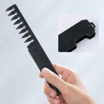 3-in-1 Sulankstomos šukos plačiais ir smulkiais dantukais, daugiafunkcinės formavimo šukos su ergonomiška rankena, nešiojamos kelioninės kišeninės šukos, šukos vyrams ūsams ir barzdai juoda