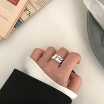 Ring Female Retro Ins Wind Irregular Concave Convex Surface Opening Ring Fashion Personality Heavy Industry Texture Ring Finger Rings Party Jewelry