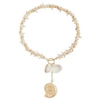 Unique Necklace Starfish Conch Shell Necklace Fashion Neck Jewelry Suitable for Women Seeking a Marine Fashion Statement 1