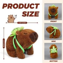 Cute Electric Capybara Plush Toy Animated Stuffed Animal with Sound Great Gift for Kids & Adults 11cm-30cm gray