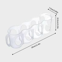 Portable Soda Can Organizer for Refrigerator Shelf, Beer Can Holder, Fridge Storage Sliding Rack, Clear PlasticPortable Soda Can gryna