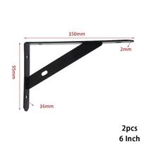 Stable Sturdy Bedroom Living Room Shelf Brackets Tripod Wall L Shape Metal Right Angle Thickened Triangle 2pcs