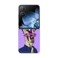 For Xiaomi Mix Flip Case Fashion Transparent Hard PC Back Cover Phone Case For Xiaomi Mi Mix Flip Clear Shell Funda Cartoon Capa Xiaomi Mix Flip gray