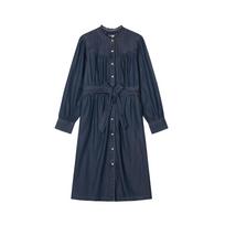 Levis Standard Cool Series Casual Comfortable Lightweight Denim Stand Collar Long Sleeve Dress Women dresses 006QR-0001 XS