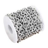Versatile Stainless Steel Rolo Chain Bulk Jewelry Making Components for Men and Women Necklace Creations Supplies sidabras