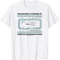 This Machine Is Powered By Oxidative Phosphorylation Humor Gift Unisex T-Shirt S