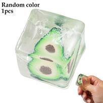 Random Creative DIY Assembly Simulation Fruit Ice Cube Squeeze Toy Soft TPR Stress Relief Avocado Strawberry Slow Rising Sensory Toy Gift Presents