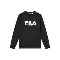 FILA American Retro Letter Logo Print Crew Neck Casual Sweatshirt Men sweatshirt Black F11M349213F-BK XL gray