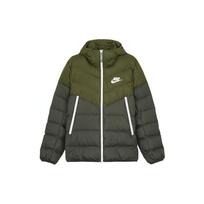 Nike Logotipo Užtraukiamas Gobtuvu Pūkinis Striukė Vyriška Viršutinė Apranga Alyvuogių Žalia DV0754-326 S black
