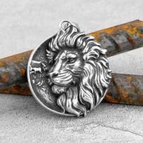 Stainless Steel Viking Lion Necklace Nordic Odin Amulet Pendant for Men Fashion Jewelry Party Accessories
