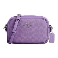 Coach Jamie 19 Logo Coated Canvas Camera Bag Women crossbody bag Purple CY752-SVII Basic Set (Bag+Dust Bag)