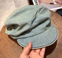 Beret Women Vintage Denim Octagonal Hat Berets Painter Cap Female Autumn Spring Hats For Women New Casual 56-58cm šviesiai mėlyna spalva