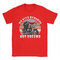 Die with memories not dreams boomers T Shirt Beach   Cotton T Shirts For Unisex Hip Hop Print Tee Shirt Short Sleeve Tees S